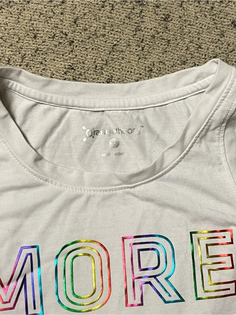 Orangetheory white sleeveless